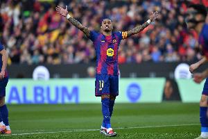 拉菲尼亚和维尼修斯在西甲均2次戴帽，不过拉菲尼亚少踢114场