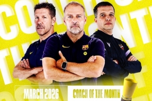 西甲3月最佳教练候选：西蒙尼、弗里克、路易斯·卡斯特罗