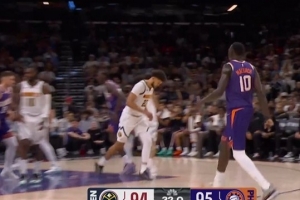 奋力反击！太阳连续三分命中后马卢阿奇2罚都有 太阳9-0反超掘金