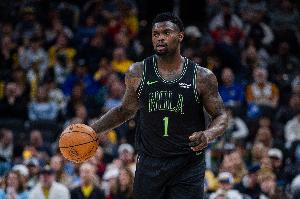 锡安半场出战15分钟 5中3&罚球3中3拿到9分2助攻 正负值+10