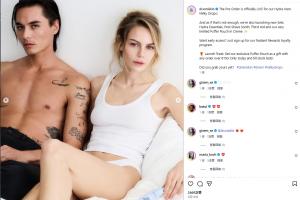 与男模拍广告引热议，奥尔莫女友回应：这是工作，只是摆姿势拍照