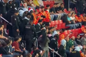 民主刚果现场观战牙买加1-0新喀里多尼亚 两队会师洲际附加赛决赛